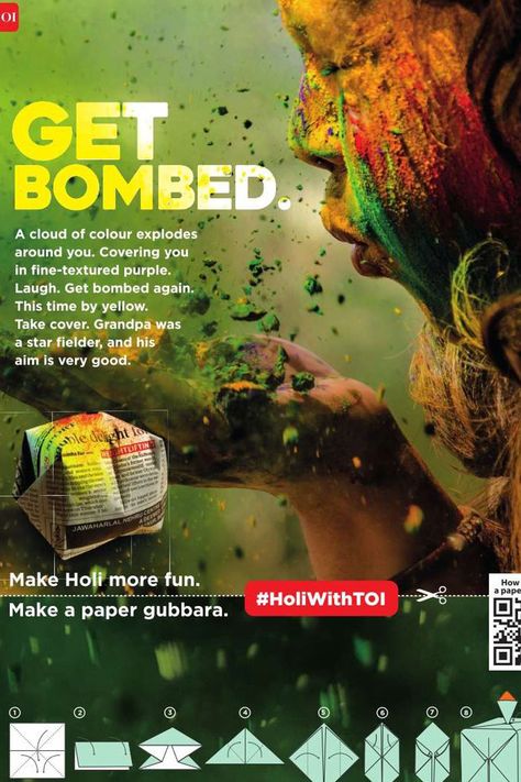 Holi Festival Newspaper Advertisement for Inspiration Colorful Festival, Holi Festival Of Colours, Festival Of Colors, Newspaper Advertisement, Holi Celebration, Beginning Of Spring, Holi Festival, Color Festival, The Festival