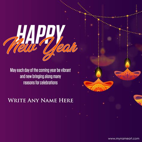 Unique Happy New Year Images, Diwali Happy New Year Poster, New Year Card Design Graphics, New Year Wishing Post, Happy Diwali And Happy New Year, Diwali And New Year Wishes, Indian Happy New Year Greetings, Diwali New Year Wishes, New Year Wishes Gif