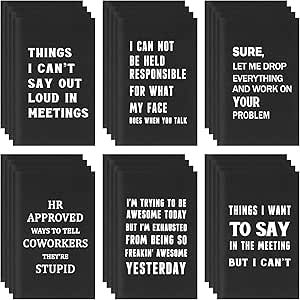 Yeaqee 24 Pad Funny Notepads with Sarcastic Sayings Funny Notebooks for Coworkers Mini Fun Novelty Humor Note Pads for Office Employee Adults Teacher Desk Gag Work Gifts, 4.92 x 3.15 Inch(Funny) Office Employee, Sarcastic Sayings, Coworkers Christmas, Teacher Desk, Note Pads, Work Gifts, Sarcastic Quotes Funny, Im Trying, Sarcastic Quotes