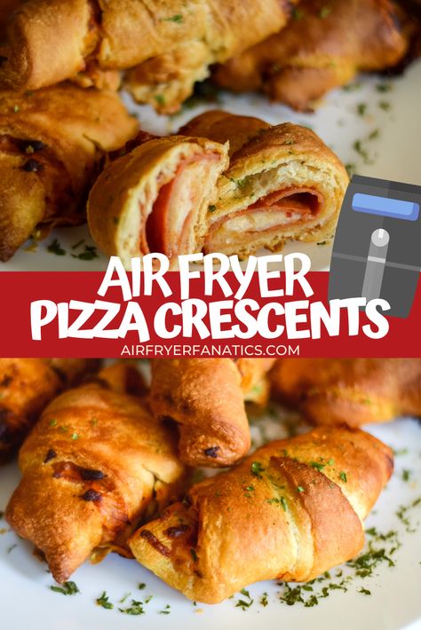 Make these EASY Air Fryer Pizza Crescent Rolls in minutes in your air fryer or Ninja Foodi, perfect for lunch or a quick snack! Crescent Roll Pizza Rolls Air Fryer, Air Fryer Pepperoni Pizza Crescent Rolls, Air Fryer Pizza Crescent Rolls, Cresent Roll Recipes Air Fryer, Crescent Roll Air Fryer, Air Fryer Crescent Roll Recipes, Crescent Rolls In Air Fryer, Air Fryer Pizza Roll Ups, Air Fryer Crescent Rolls