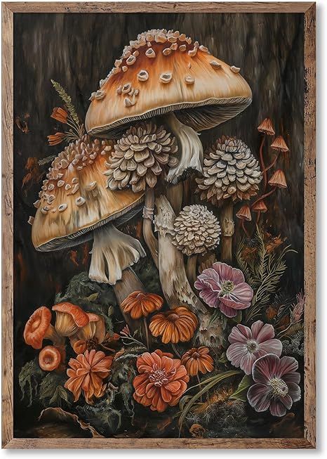 Amazon.com: Vintage Mushroom Canvas Wall Art Dark Cottagecore Prints Vintage Gothic Poster Dark Academia Paintings Moody Prints Mushroom Canvas Art Vintage Gothic Pictures Dark Floral Artwork 16x24inch No Frame : Home & Kitchen Mushroom Canvas Art, Whimsigoth Art, Moody Prints, Vintage Mushroom Art, Moody Cottagecore, Academia Prints, Cottagecore Prints, Dark Academia Posters, Mushroom Canvas