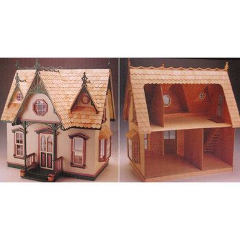 Orchid All Wood Dollhouse Kit Wood Dollhouse, Victorian Cottage, Dollhouse Kits, Wooden Dollhouse, Up House, Miniature Crafts, Miniature House, Christmas House, Kit Homes