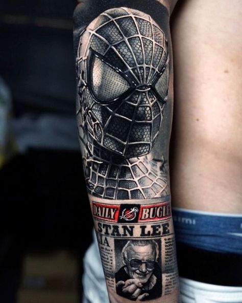 Spider Man Tattoo, Wolverine Tattoo, Tattoo Mafia, Spiderman Tattoo, Marvel Tattoos, Wicked Tattoos, Elbow Tattoos, Spider Tattoo, Leg Sleeve Tattoo