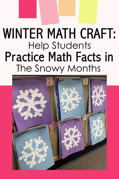 winter math craft Winter Math Activities 2nd Grade, Winter Classroom Transformation, Multiplication Crafts, How To Teach Math, Winter Math Activities, Addition Activities, Math Crafts, Winter Classroom, Winter Math