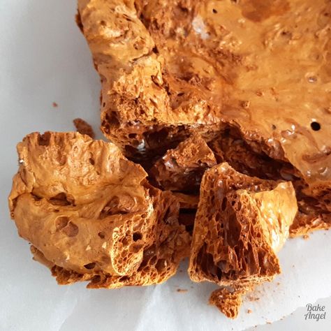 4 Ingredient Maple Honeycomb Candy Homemade Honeycomb Candy, Honeycomb Candy Recipe, Sponge Toffee, Maple Syrup Candy, Candied Nuts Recipe, Maple Sugar Candy, Nuts Recipes, Honeycomb Recipe, Honeycomb Candy