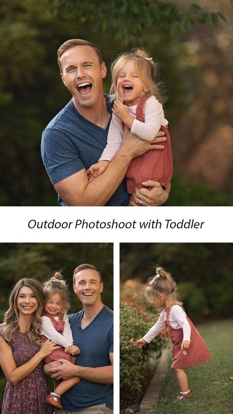 Father and Daughter during family photoshoot in Rocklin CA, Family posing during photo session, and toddler picking fall leaves during fall family photoshoot. Sacramento Family Photographer Kristina Martin Photography. Family Of 3 Pictures, Family Of 3 Poses, Outdoor Family Photos Fall, Toddler Wardrobe, Family Session Poses, Fall Photoshoot Family, Toddler Poses, Outdoor Family Portraits, Family Photos With Baby