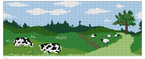 Copy of Copy of Cows & Sheeps by irem | Chart Minder Cow Grid Pattern, Cow Alpha Pattern, Cow Pixel Art, Tapestry Crafts, Cow Crochet Pattern, Crochet Grid, Grid Patterns, Graph Crochet, Pixel Crochet