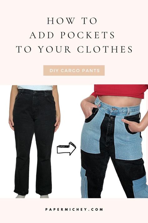 Diy Cargo Pants, Recycle Old Clothes, Reworked Fashion, Altering Clothes, Cargo Style, Curated Vintage, Sewing Patterns Free, Fashion Trend, Diy Fashion