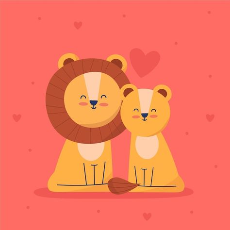 Free vector cute valentines day animal c... | Free Vector #Freepik #freevector #love-valentines #happy-valentines #love #valentines-day Animal Couple, Valentines Kids, Cute Valentines Day, Cute Valentines, Valentines For Kids, Happy Valentines, Love Valentines, Vector Photo, Animal Drawings