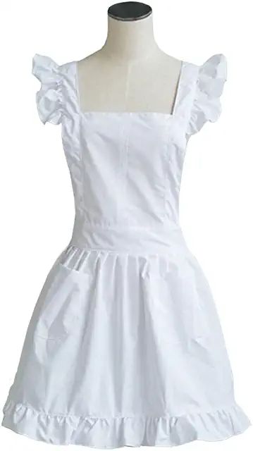 Amazon.ca : victorian era dress Victorian Apron, Victorian Aprons, Dresses 1950s, White Victorian, Apron Kitchen, Retro Apron, White Apron, Victorian Lace, Stretchy Dress