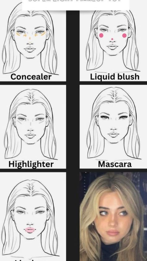 How To Get Better At Makeup, How To Do Cute Makeup, Easy Make Up, Makeup Routine Guide, Arabic Eye Makeup, Concealer Tips, Makeup Charts, Asian Makeup Tutorials, Korean Makeup Tips