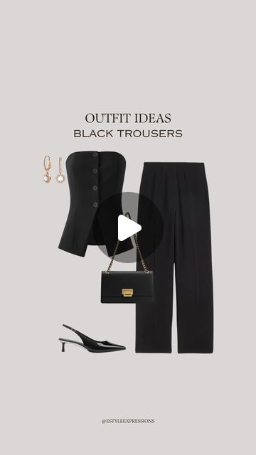 EStyle Expressions │ Style Alchemist  │ Outfit Ideas on Instagram: "Black Trousers Styled 5 Ways for Summer 🌞🖤 Pair these versatile trousers with tank tops and striped tees for a laid-back vibe, or step it up with a knit top and heels for a chic look.💫

Which look do you like the most?

#blacktrousers #tailoredclothing #pleatedpants #taperedpants #summerwardrobe #outfitinspiration #stylingtips #outfitideas #howtowear #waystowear #waystostyle #estyleexpressions" Alchemist Outfit, Chic Look, Black Trousers, Trouser Style, Tapered Pants, Pleated Pants, Striped Tee, 5 Ways, Summer Wardrobe