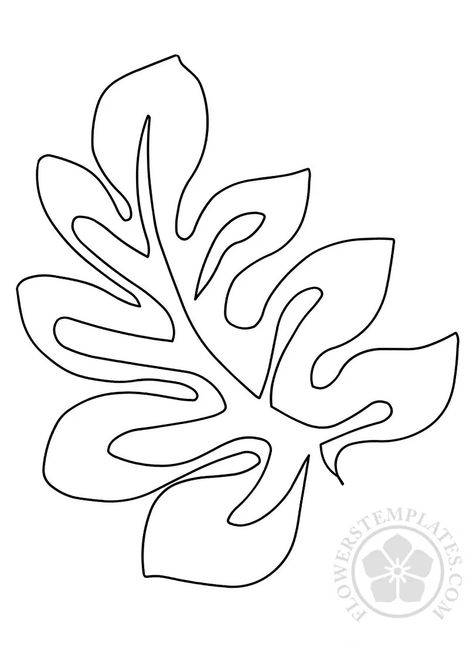 Tropical Leaf Template, Maple Leaf Template, Leaf Template Printable, Fall Leaf Template, Matisse Leaf, Printable Leaves, Hawaiian Leaf, Leaf Coloring Page, Tropical Greenery