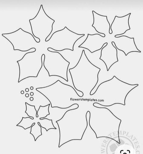 5dc271c26bde0905415277be4c35767693855c50 719 Felt Poinsettia Pattern, Diy Paper Poinsettia, Felt Flower Template, Poinsettia Pattern, Christmas Ornament Template, Paper Flower Patterns, Diy Christmas Ornaments Easy, Christmas Stockings Diy, Ribbon Crafts Diy