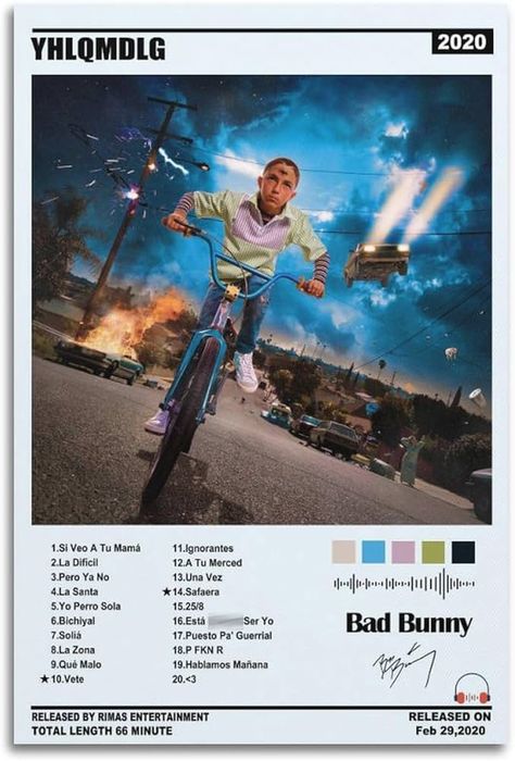 Amazon.com: CZOURPVU Bad Bunny Poster New Album Cover Poster Latin Music Poster Art Decor Painting Aesthetic Wall Art Canvas for Bedroom Decor 16x24inch(40x60cm): Posters & Prints Bad Bunny Album Cover Wallpaper, Bad Bunny Album Cover, Bad Bunny Poster, Music Poster Art, Canvas For Bedroom, Posters Music, Bunny Poster, Painting Aesthetic, Aesthetic Wall Art