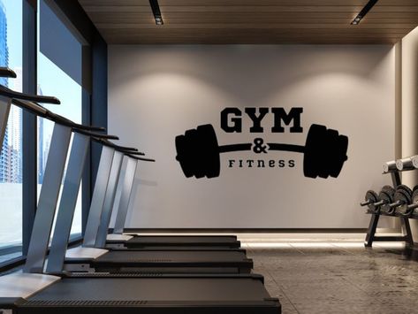 Gym Decals, Gym Stickers, Home Gym Inspiration, Gym Design Interior, Popular Places, Gym Ideas, Gym Decor, Gym Design, Blouse Hand Designs