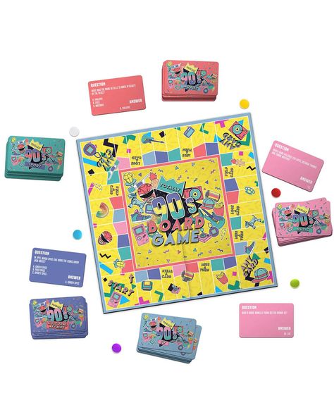 90's board game with movies, sports, cultural affairs, tv and music cards 90s Board Games, Trivia Categories, Fun Trivia Questions, Fresh Prince Of Bel Air, Board Game Design, Prince Of Bel Air, Baby Travel, Fun Board Games, Fresh Prince