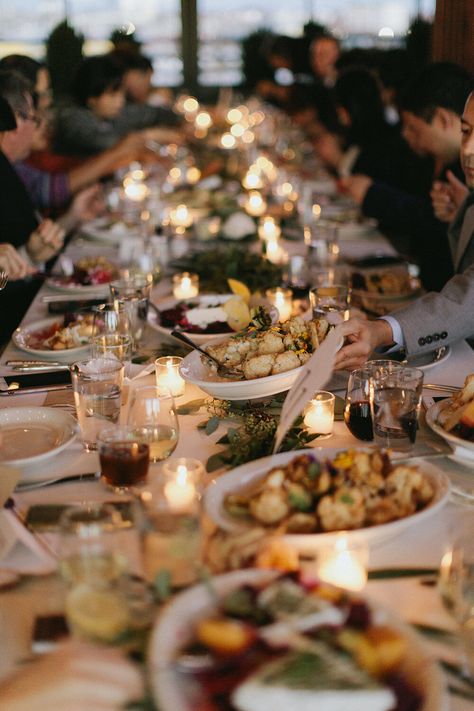 Wedding Roast Dinner, Wedding Dinner Family Style, Family Style Wedding Dinner Table Centerpieces, Wedding Table Family Style, Family Style Wedding Food, Family Style Wedding Dinner Food, Family Style Reception Dinner, Wedding Food Family Style, Box House Hotel Wedding