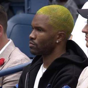 Frank Ocean Hair, Frank Ocean Green, Vlone Clothing, Ocean Hair, White Ferrari, Ocean Green, Men Hair Color, Boring Hair, Hair Dye Colors