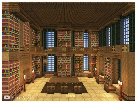 Minecraft Library Design, Minecraft Library Ideas, Library Minecraft, Libraries In Houses, Minecraft Library, Minecraft School, Inside Castles, Castle Rooms, Castle Bedroom