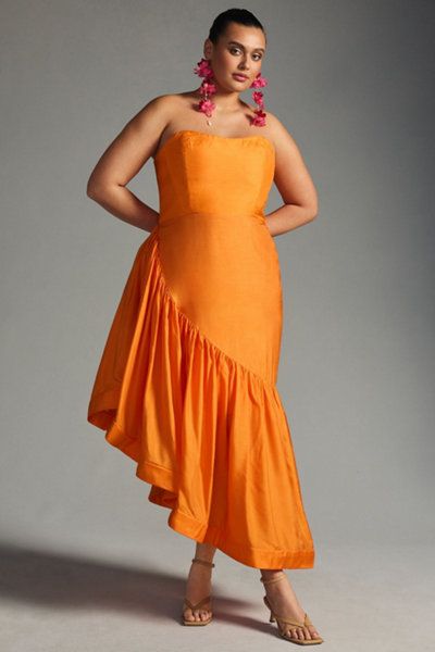 All | Nuuly Rent Cocktail Dress Code, Beach Formal, Fresh Dress, Orange Fits, Guest Attire, Wedding Attire Guest, Plus Size Wedding, Orange Dress, Anthropologie Dress