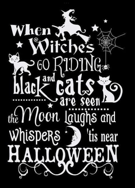 Seen Quote, When Witches Go Riding, Black Cats Halloween, Funny Halloween Decorations, Hocus Pocus Spell, Seeing Quotes, Cats Halloween, Witch Quotes, Halloween Vinyl