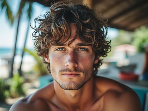 Messy Short Surfer Hair: Beach-Inspired Style Tips Men’s Surfer Hair, Short Surfer Hair Men, Beach Hair Men, Surfer Boy Haircut, Short Surfer Hair, Surfer Cut, Surfer Hairstyles, Surfer Vibe, Surfer Hair