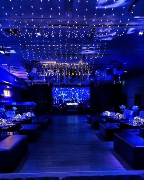 Prom Themes Starry Night, Under The Stars Quinceanera Theme, Royal Blue Quinceanera Theme, Blue Sweet Sixteen, Sweet Sixteen Themes, Blue Quinceanera Theme, Sweet Sixteen Party Themes, Royal Blue Quinceanera, Blue Sweet 16