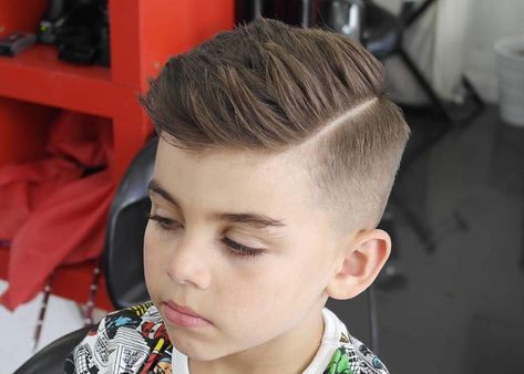 Cool Kids Fade - Best Boys Fade Haircuts: Cool Taper Fade Haircuts For Kids - Low, Mid, High, Bald, Skin, Taper, Undercut Fades For Little Boys #boyshair #boyshaircuts #kidshaircuts #fade #boysfade #boysshorthair Kids Hair Cuts For Boys Fade, Boys Haircut Side Part, Boys Side Part Haircut, Kids Fade Haircut Boy Hair, Boy Hair Cuts Short Fade, Baby Hairstyles Boy, Fade Haircut Boys, Hairstyles For Boys Kids, Fade Haircuts For Boys