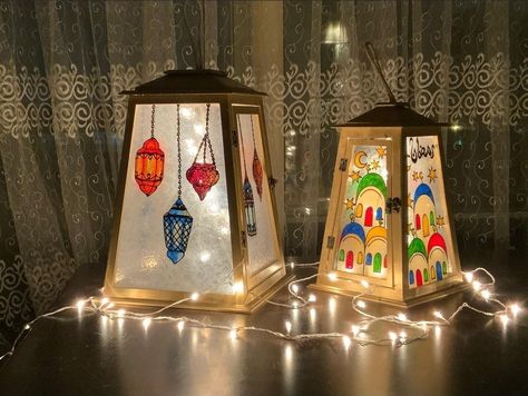 Lantern Ramadan Craft Ideas, Ramadan Lantern Drawing, Ramadan Lantern Template, Ramadan Lantern Design, Lantern Islamic, Ramadan Lantern, Jobs In Art, Ramadan Crafts, Eid Al Fitr