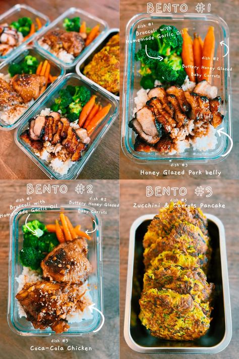 5 quick and easy lunchbox ideas that are perfect for back to school, the office, or picnics!! Healthy Office Lunch Recipes, Chicken Lunchbox Ideas, Dinner Bento Box Ideas For Adults, Bento Box Picnic Ideas, Pinoy Bento Box Ideas, Quick Office Lunch Ideas, Asian Lunchbox Ideas, Filipino Lunch Box Ideas, Asian Lunch Ideas For Work