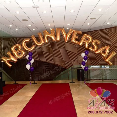 Gold Megaloon 40" Foil Letter Name Arch #PartyWithBalloons Marquee Letters And Balloons, Marquee Letters Balloons, Balloons Around Marquee Letters, Name Marquee Letters With Balloons, Marque Letters With Balloons, Balloon Letters, Charity Ball, Info Board, Balloon Arches