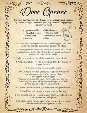 'The Door Opener': Wiccan Chant Spell for Getting a Job Wiccan Chants, Witchcraft Spells For Beginners, Getting A Job, Good Luck Spells, Spells For Beginners, Magia Das Ervas, Luck Spells, Wiccan Magic, Witch Spirituality