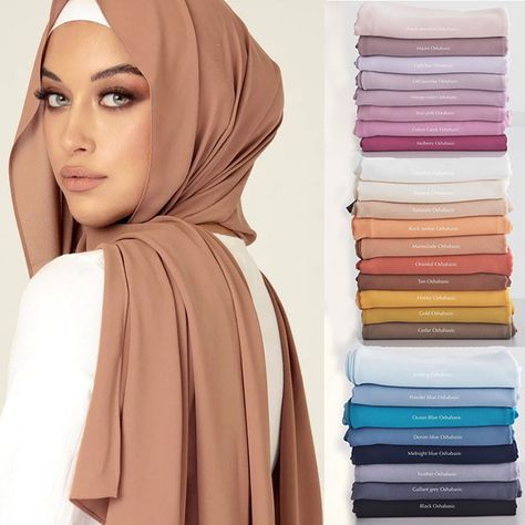 Turban Hijab, Ladies Head Scarf, Hijab Caps, Multiple Outfits, Head Scarves, Instant Hijab, Head Wrap Scarf, Hijab Scarf, Chiffon Material