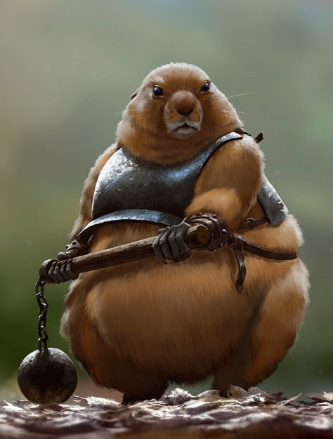 Johannes Holm: The Rodents Prairie Dog, Dungeons And Dragons Characters, Fantasy Warrior, Arte Fantasy, 판타지 아트, Creature Concept, 영감을 주는 캐릭터, Fantasy Artwork, Creature Design