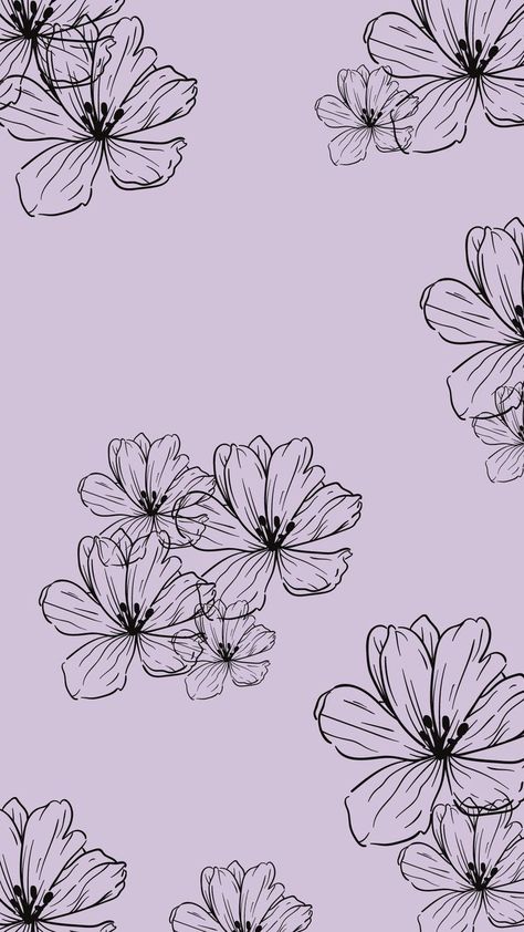 Purple Minimalist Wallpaper Iphone, Cute Pattern Wallpaper Iphone Prints, Simple Purple Wallpaper Iphone, Purple Flowers Wallpaper Backgrounds, Purple Flowers Wallpaper Iphone, Purple Wallpaper Flowers, Simple Flowers Wallpaper, Flower Purple Wallpaper, Purple Flower Wallpaper