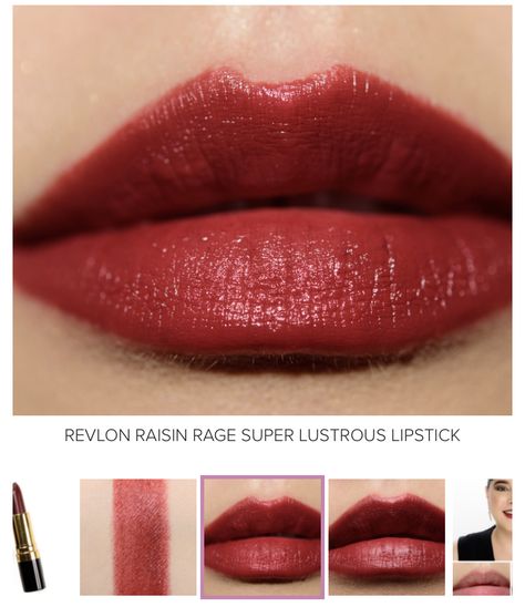 Revlon Raisin Rage, Revlon Lipstick, Makeup Wishlist, Hijabi Fashion, Revlon, Raisin, Maquillaje De Ojos, Hair Makeup, Nails