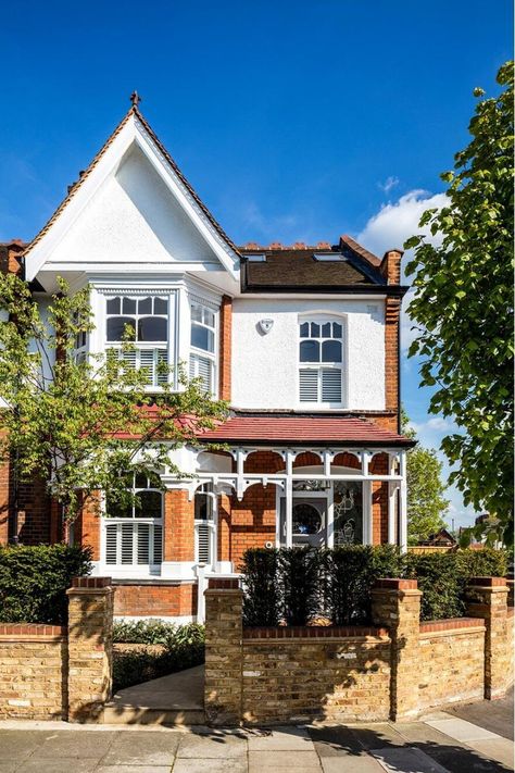 Dunmore Road House / Granit Architects 1930 House Exterior, Edwardian House Exterior, Brick Detailing, Victorian Semi Detached House, 1930s House Exterior, 2d Floor Plan, British House, Victorian Terrace House, London Houses