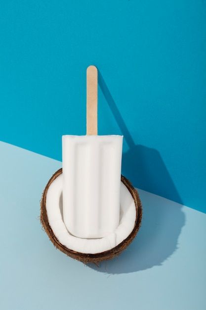 Popsicles Photoshoot, Foto Mochi, Popsicle Photoshoot, Popsicle Photography, Ice Cream Images, Ice Popsicle, Ice Cream Pops, Coconut Ice, Coconut Ice Cream