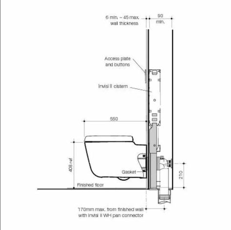 Bathroom Measurements, Plumbing Diagram, Bathroom Construction, Marc Newson, Bathroom Dimensions, Bathroom Design Layout, Wall Toilet, Toilet Installation, Architecture Bathroom