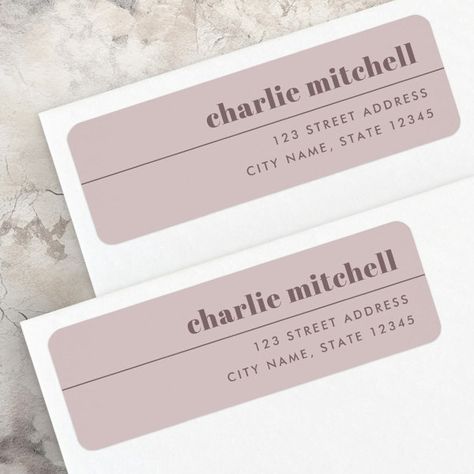 Modern minimal rose taupe return address label Rose Taupe, Address Label, Kids Nursery Decor, Return Address Labels, Free Birthday Invitations, Free Birthday Invitation Templates, Kids Stationery, Clothing Labels, Return Address