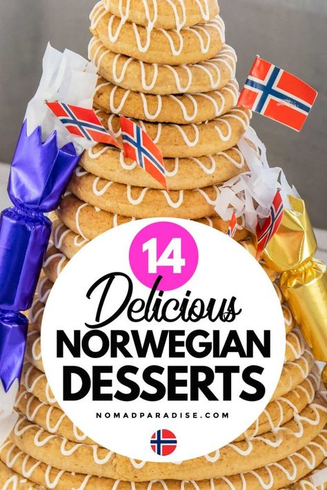 Norwegian Dessert Recipes, Norwegian Christmas Desserts, Norwegian Deserts, Norwegian Krumkake Recipe, Norwegian Baking, Norwegian Desserts, Norwegian Christmas Cookies, Norwegian Cake, Krumkake Recipe