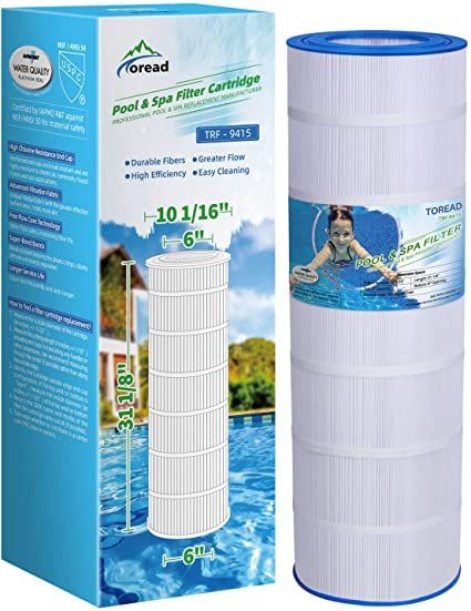 TOREAD Replacement for Pool Filter Pentair CC150, CCRP150, PAP150, PAP150-4, Unicel C-9415, R173216, 59054300, Filbur FC-0687, 160317, 160355, 160352, Predator 150, 150 sq. ft. Cartridge Pool Filter, Pool And Spa, Pool Filters, Pool Equipment, Fabric Structure, Water Quality, Crystal Clear Water, Aladdin, Spa Pool