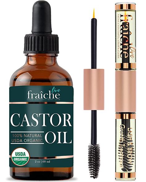 Castor Oil For Face, Castor Oil Eyelashes, Pure Castor Oil, Castor Oil For Hair Growth, Lash Growth Serum, Eyebrow Growth Serum, Eyebrow Serum, How To Grow Eyebrows, Lash Growth