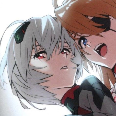 Duos Icons, Evangelion Art, Neon Evangelion, Rei Ayanami, Ethereal Art, Matching Profile Pictures, Matching Pfps, Neon Genesis Evangelion, Matching Icons