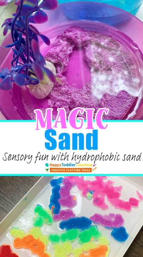 Sand Sensory Play, Hydrophobic Sand, Sand Activities, Water Table Activities, Magic Sand, Mermaid Toys, Magnetic Letters, Preschool Lessons, Kid Activities