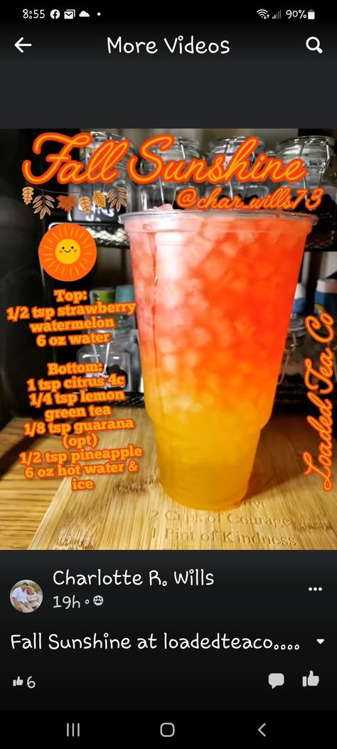 Fall Loaded Teas, Loaded Tea Recipes Diy, Swig Drinks, Watertok Recipes, Herbalife Flavors, Flavored Teas, Flavored Water Drinks, Herbalife Diet, Herbalife Teas