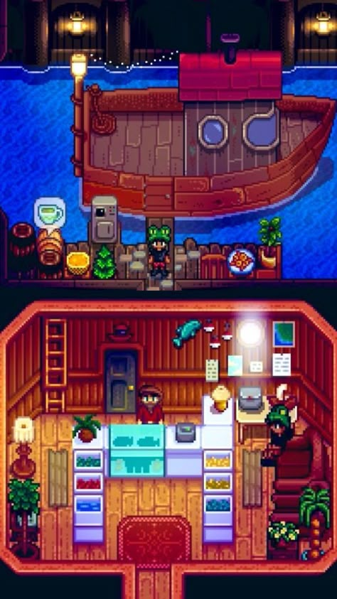 Stardew Town Decor, Stardew Valley Village Decoration, Stardew Valley Pelican Town Decoration, Stardew Valley Outdoor Decor, Stardew Valley Mines Decoration, Stardew Valley Town Decoration, Stardew Town Decoration, Stardew Valley Basement Layout, Stardew Valley Willy