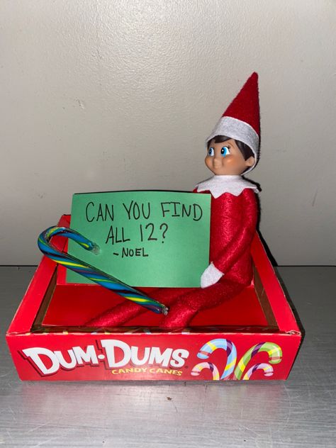 Elf On The Shelf Ideas With Candy, Elf On The Shelf Candy Cane Hunt, Candy Cane Elf On The Shelf Ideas, Elf Candy Cane Ideas, Candy Cane Hunt, Elf 2023, Daycare Themes, Elf Shelf, Awesome Elf On The Shelf Ideas