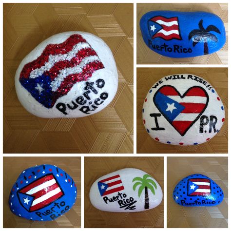 Puerto Rico Painted Rocks Puerto Rico Art, Rocks Painted, Caribbean Art, Rock Design, Best Places To Travel, Arts And Crafts For Kids, Rock Art, Puerto Rico, Design Crafts